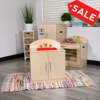 Flash Furniture MK-DP002-GG Children's Wooden Kitchen Sink for Commercial or Home Use - Safe, Kid Friendly Design